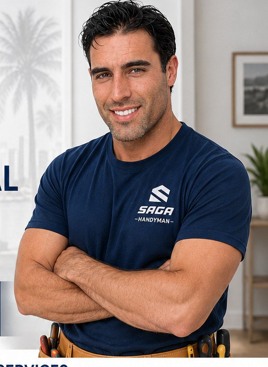 SAGA Handyman technician ready for a service call in Miami
